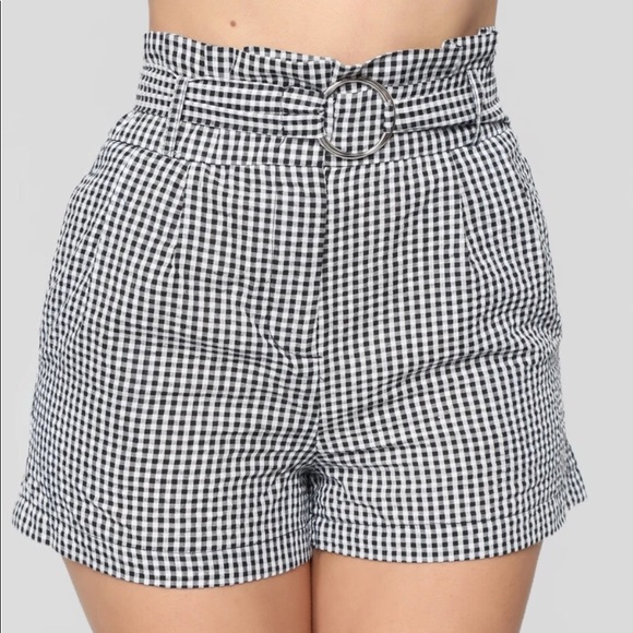 ✨2 for 15$✨NWT High waisted checker shorts - Picture 1 of 12